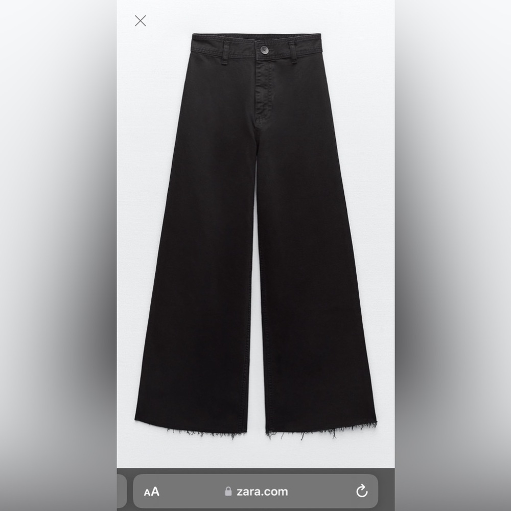 Zara High Waisted Marine Straight Jeans